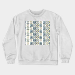 Portuguese blue tile pattern Crewneck Sweatshirt